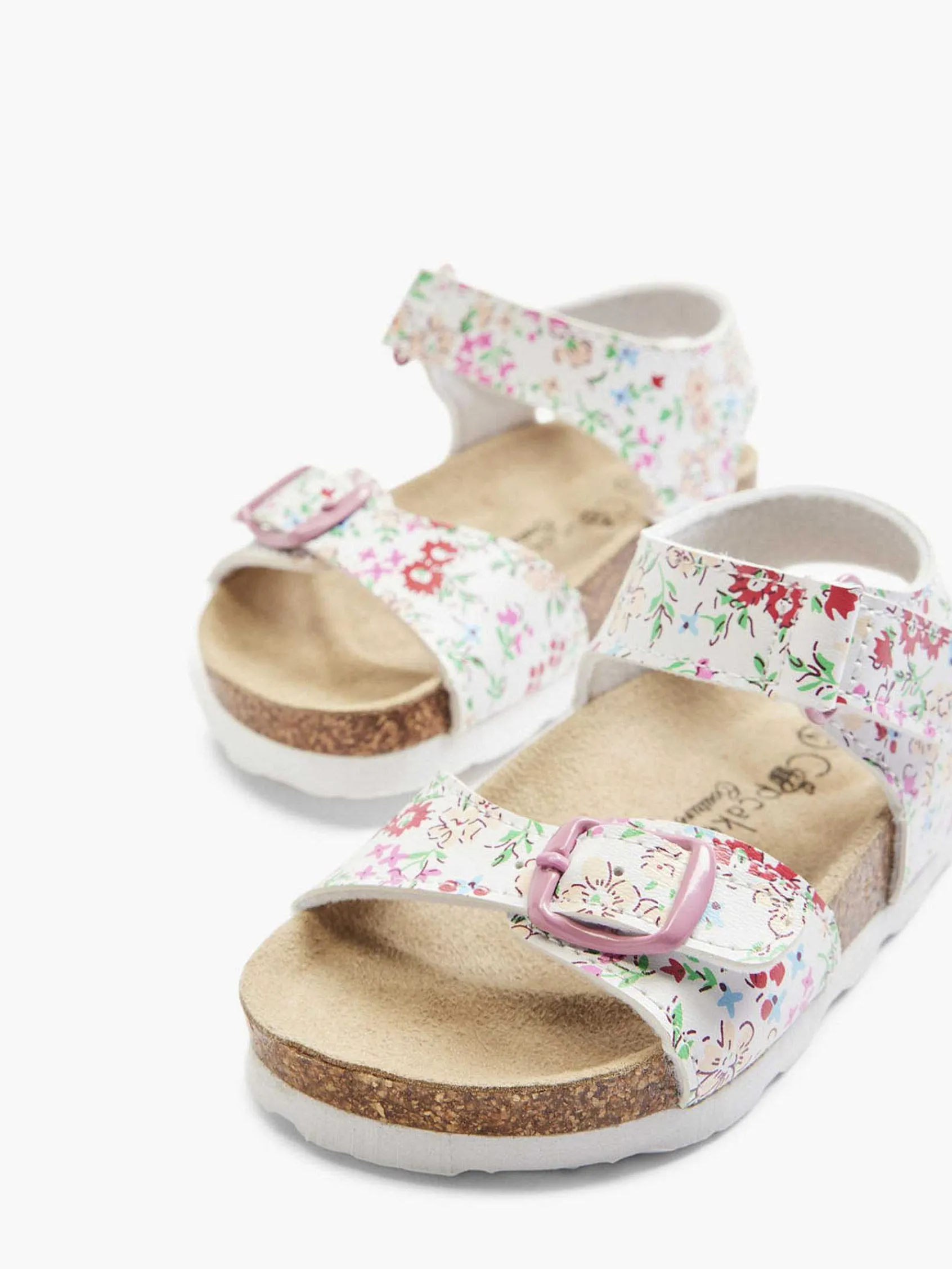Cupcake Couture Jongensschoenen-Witte Sandaal Bloemen