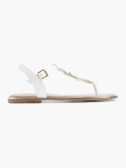 Graceland Sandalen-Witte Sandaal Sierketting