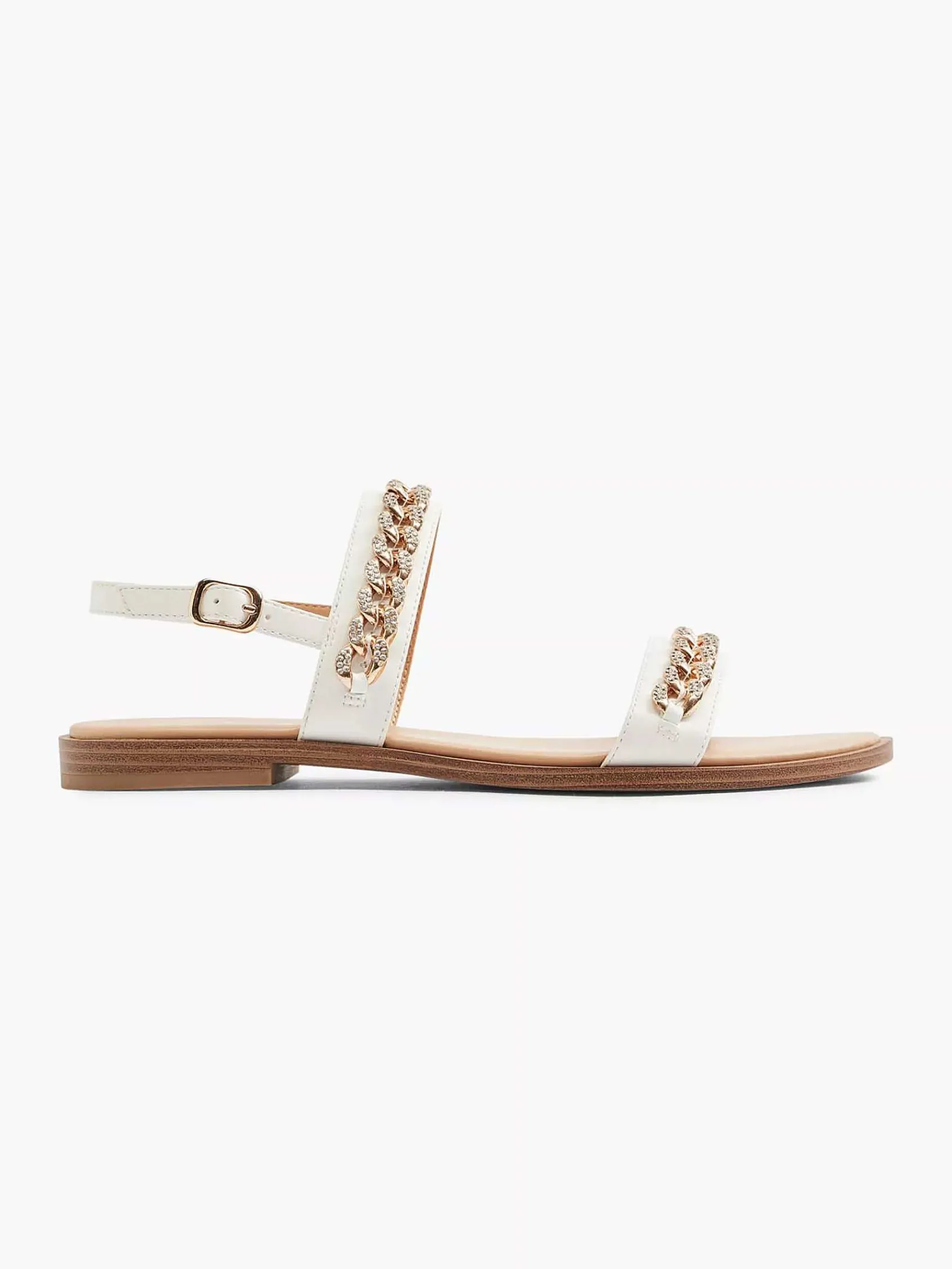 Graceland Sandalen-Witte Sandaal Sierketting