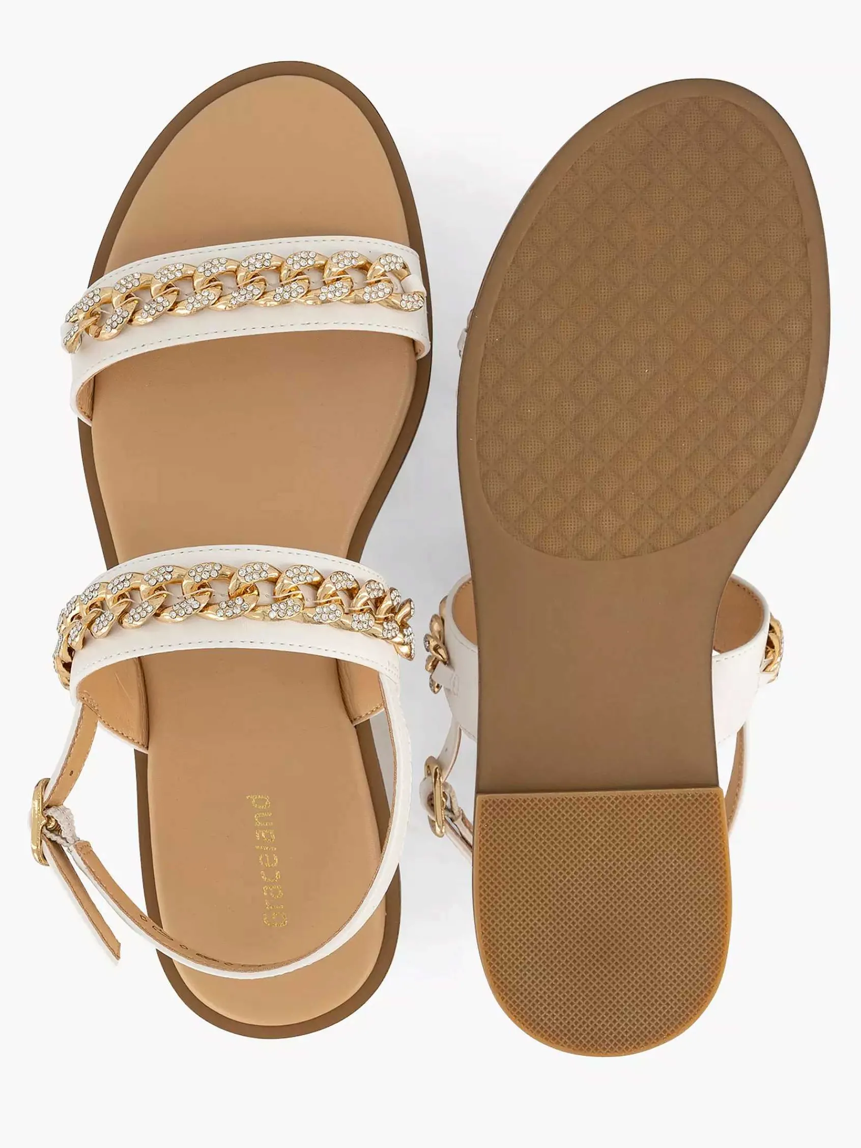Graceland Sandalen-Witte Sandaal Sierketting