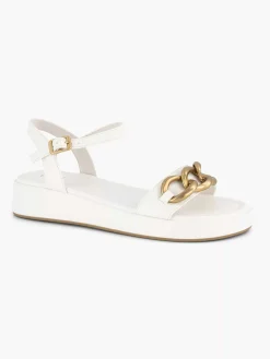 Oxmox Sandalen-Witte Sandaal Sierketting
