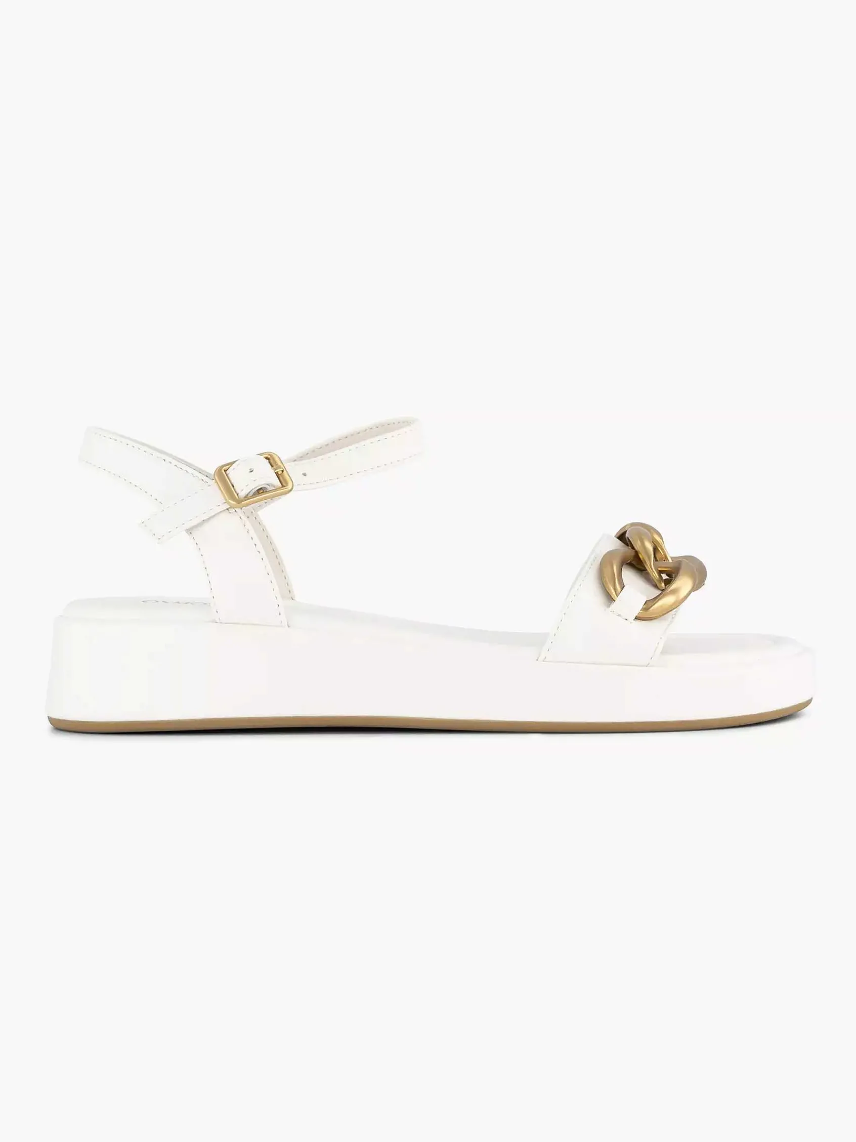 Oxmox Sandalen-Witte Sandaal Sierketting