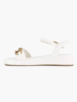 Oxmox Sandalen-Witte Sandaal Sierketting