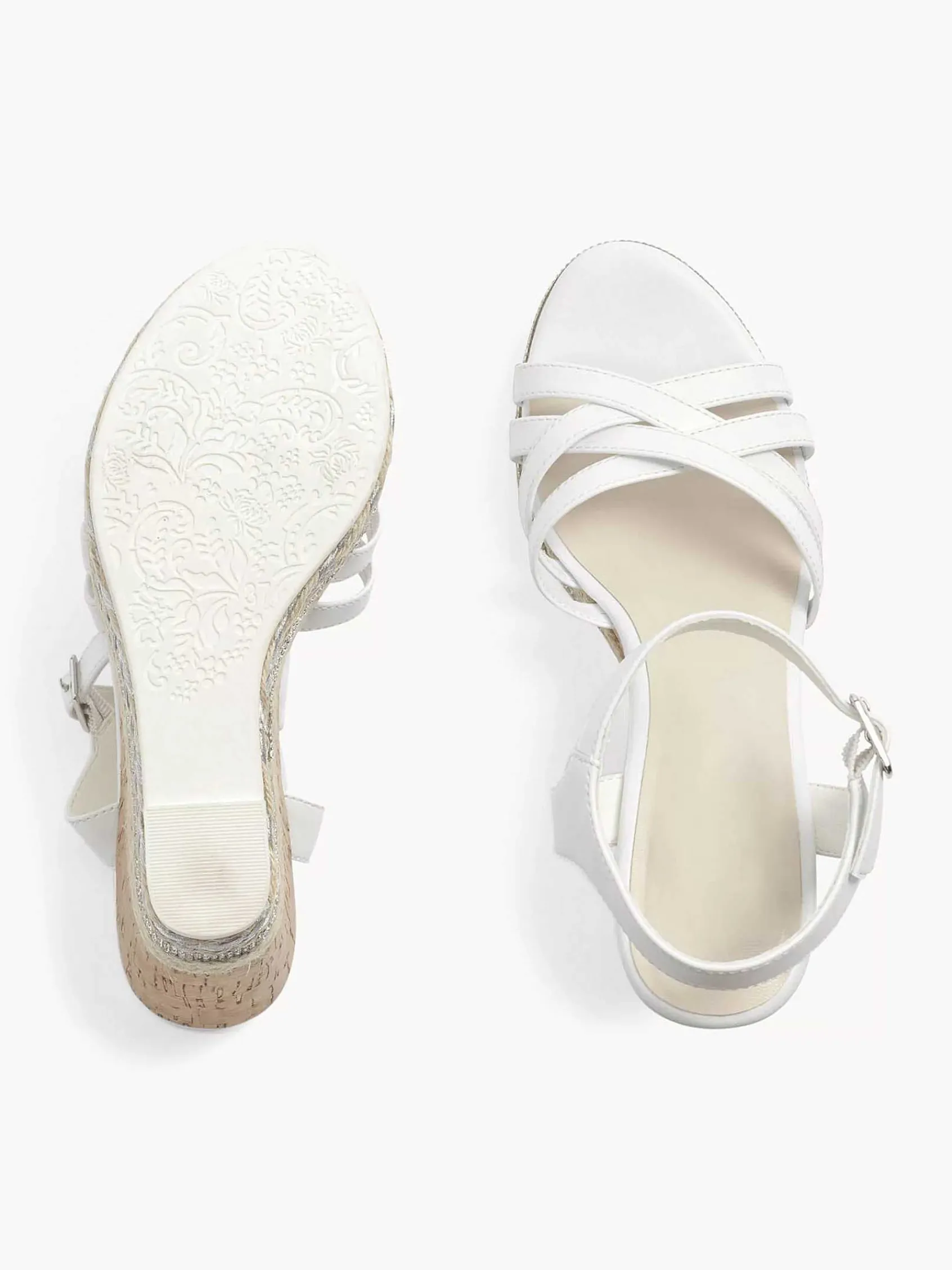 Graceland Sandalen-Witte Sandalette Sleehak