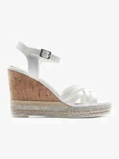 Graceland Sandalen-Witte Sandalette Sleehak