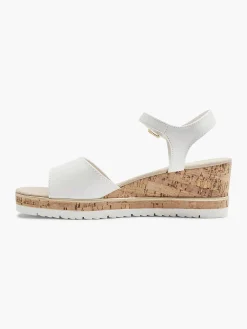 Graceland Sandalen-Witte Sandalette Sleehak
