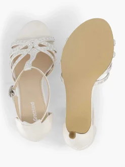 Graceland Hoge Hakken-Witte Sandalette Steentjes