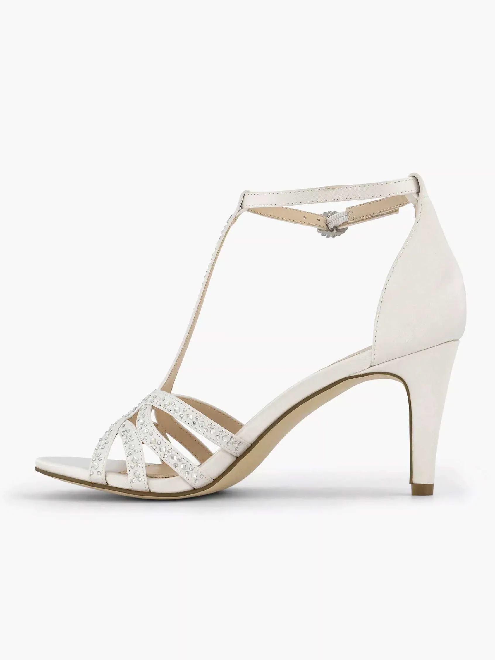 Graceland Hoge Hakken-Witte Sandalette Steentjes