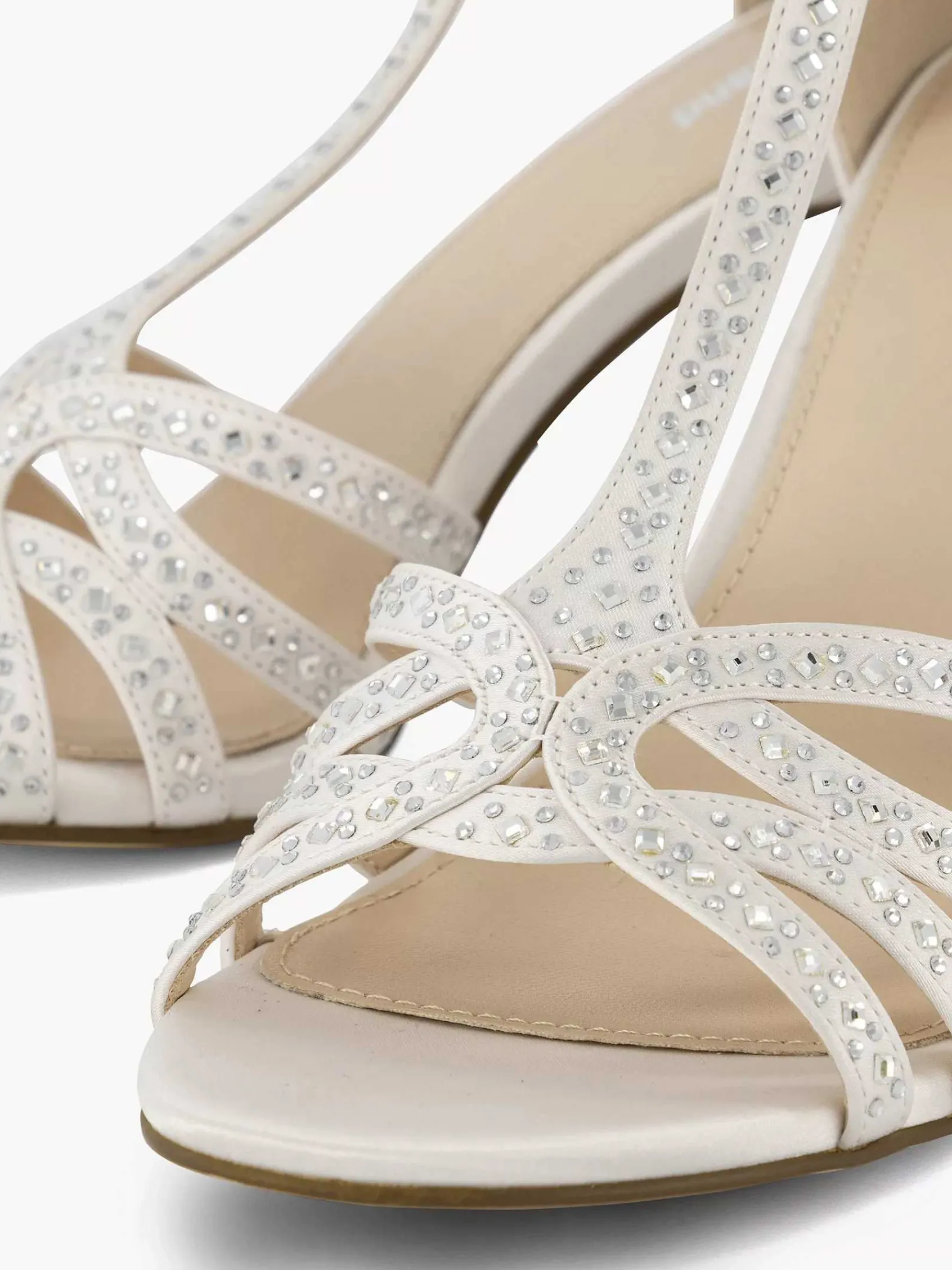 Graceland Hoge Hakken-Witte Sandalette Steentjes