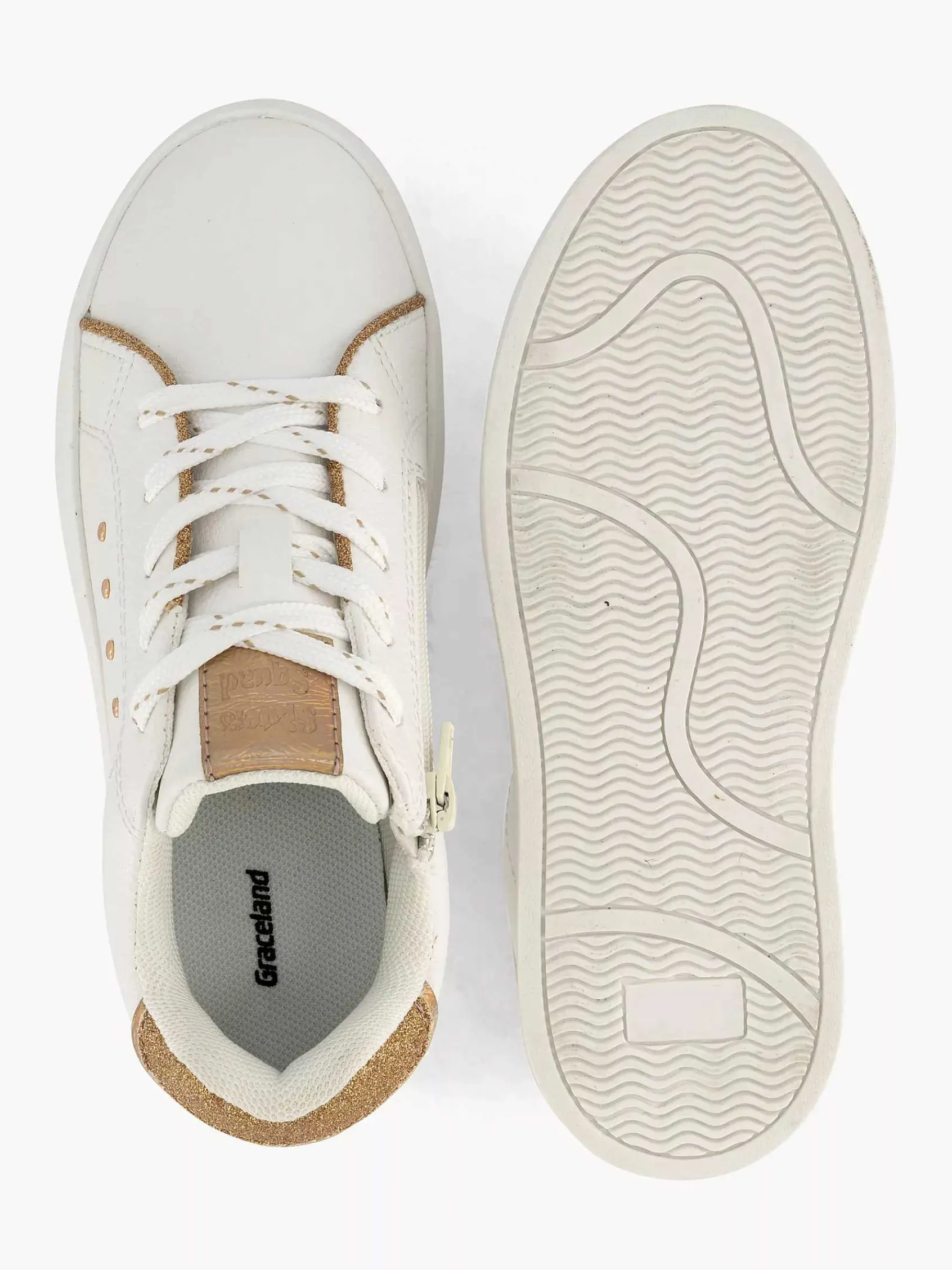 Graceland Jongensschoenen-Witte Sneaker