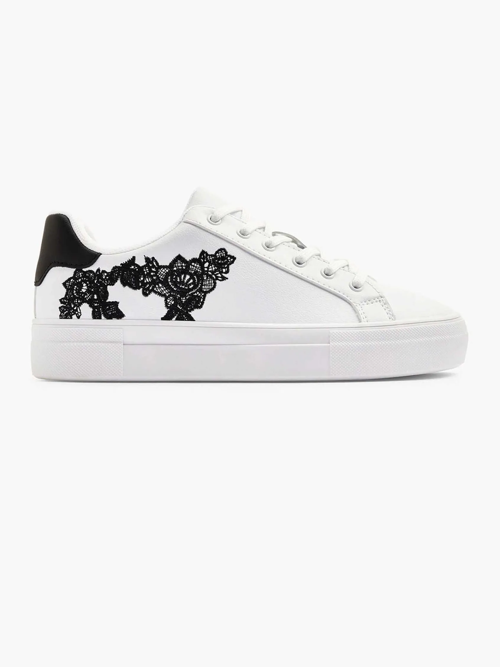 Graceland Sneakers-Witte Sneaker Bloemen