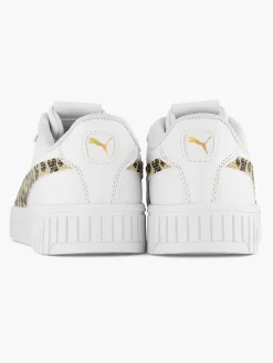 Puma Jongensschoenen-Witte Sneaker Carina 2.0 Animal Update Jr