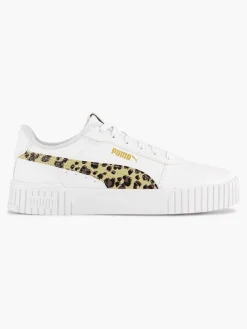 Puma Jongensschoenen-Witte Sneaker Carina 2.0 Animal Update Jr