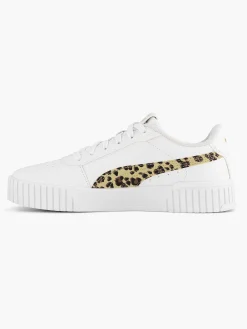 Puma Jongensschoenen-Witte Sneaker Carina 2.0 Animal Update Jr