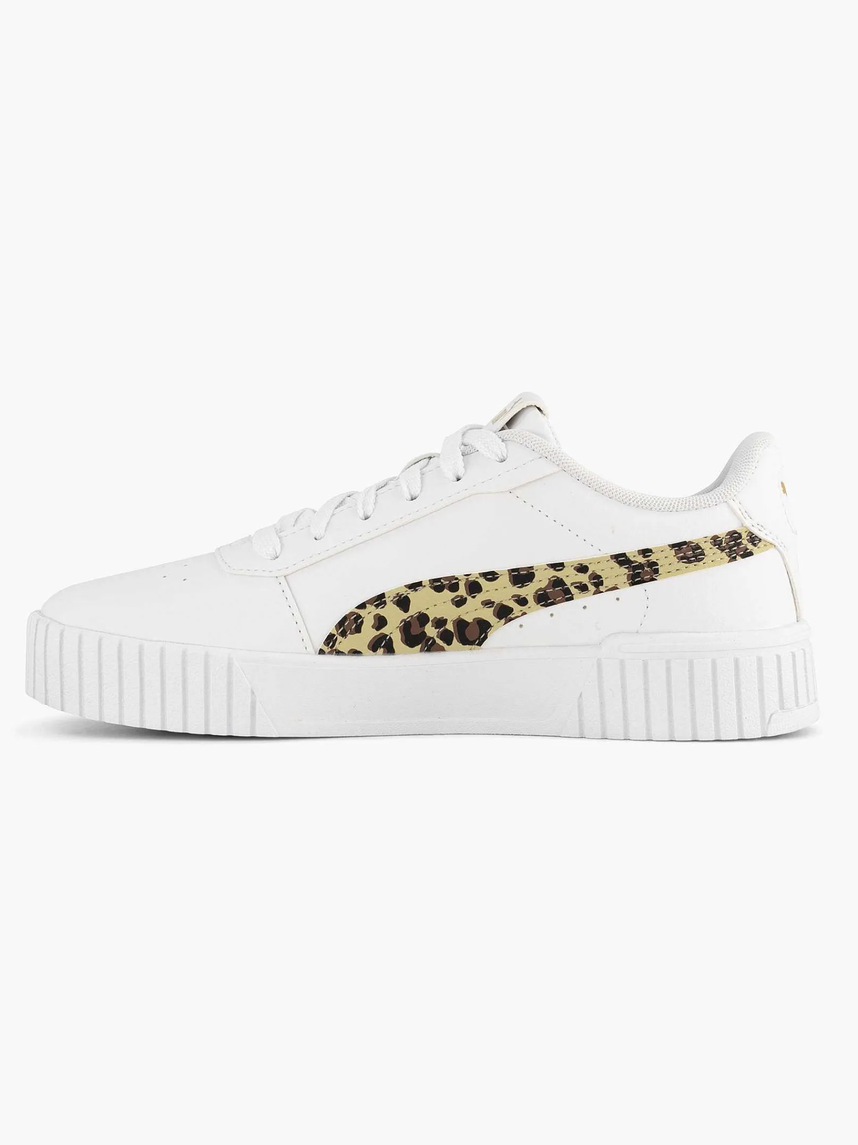 Puma Jongensschoenen-Witte Sneaker Carina 2.0 Animal Update Jr