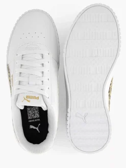 Puma Jongensschoenen-Witte Sneaker Carina 2.0 Animal Update Jr