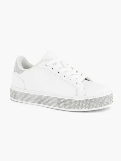 Graceland Jongensschoenen-Witte Sneaker Steentjes