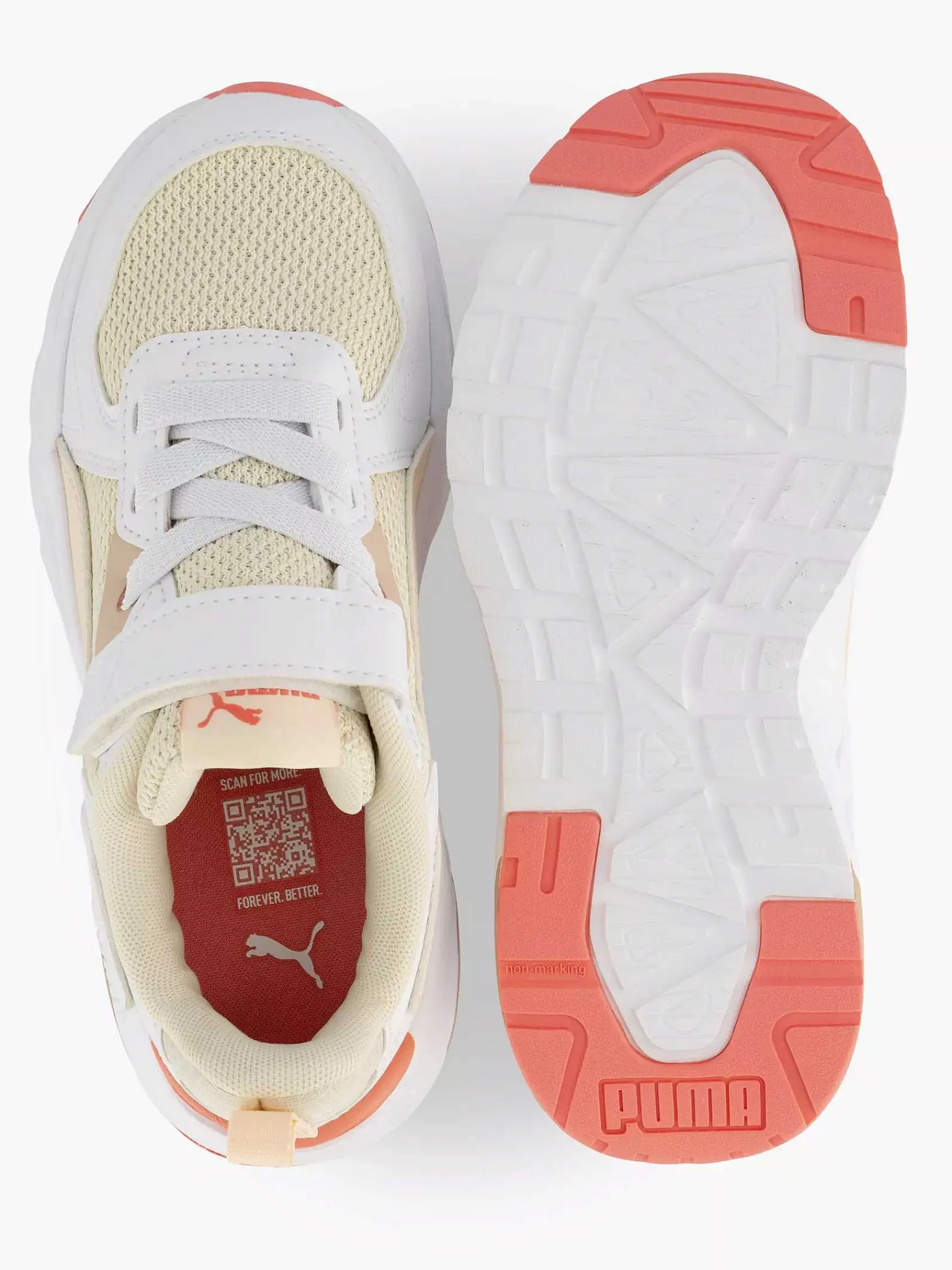 Puma Jongensschoenen-Witte Sneaker Trinity Lite Ac
