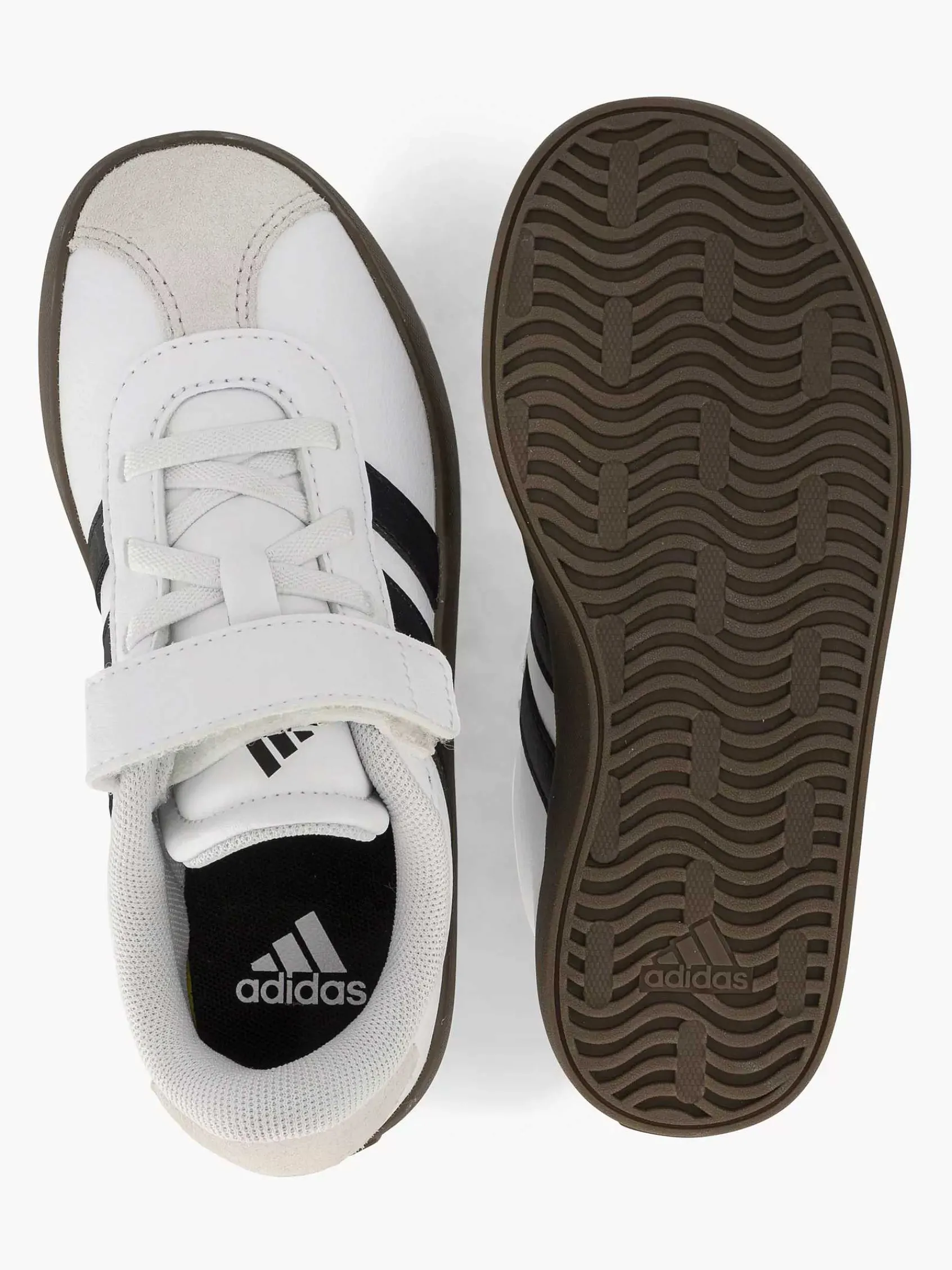 adidas Jongensschoenen-Witte Sneaker Vl Court 3.0 El C