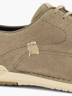 Gallus Geklede Schoenen-Zandkleurige Leren Veterschoen