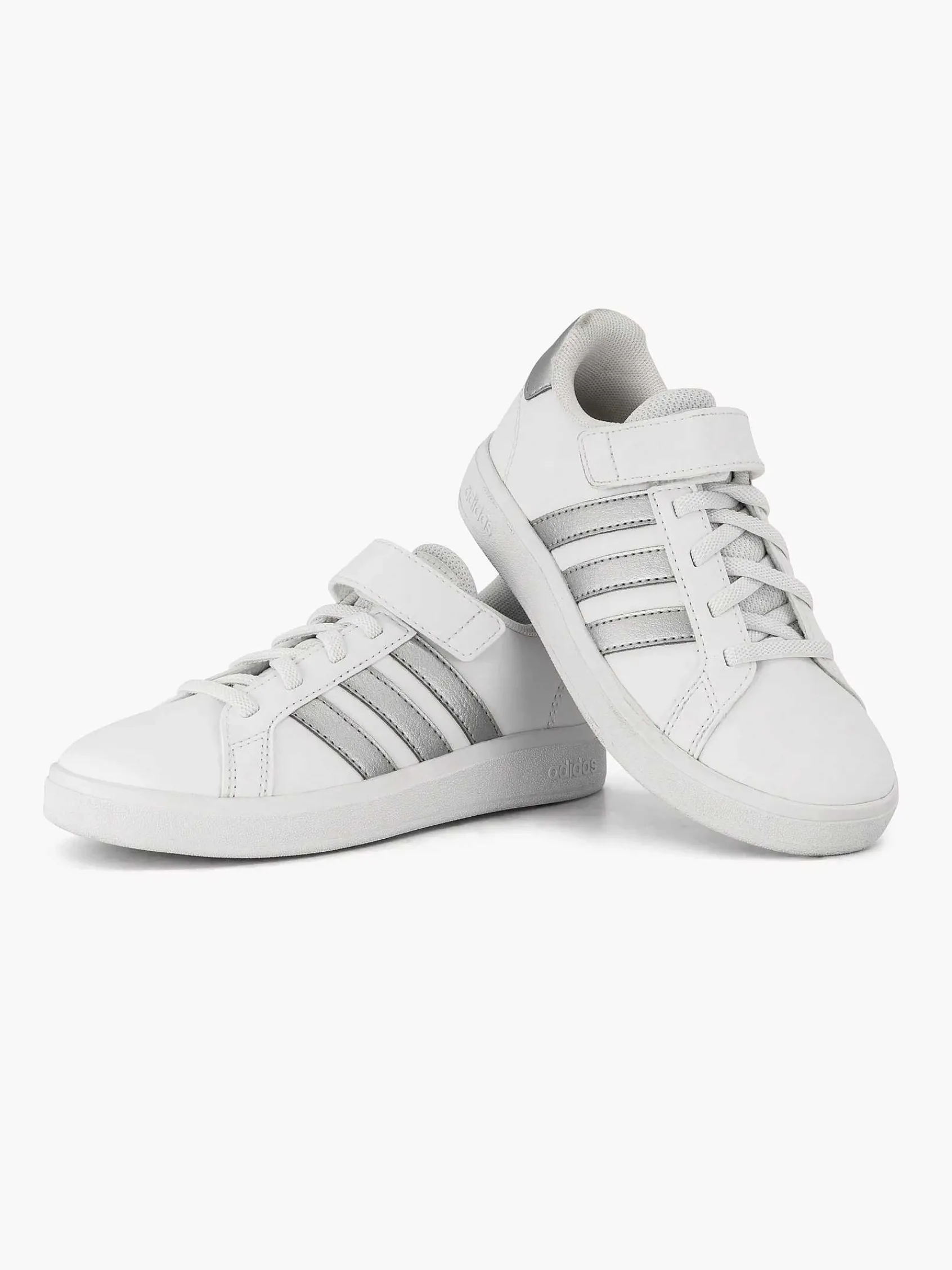 adidas Jongensschoenen-Zilveren Grand Court 2.0 El K
