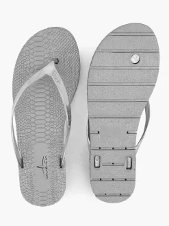 Blue Fin Slippers-Zilveren Teenslipper
