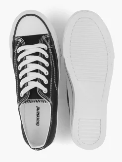 Graceland Sneakers-Zwarte Canvas Sneaker