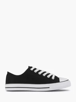 Graceland Sneakers-Zwarte Canvas Sneaker