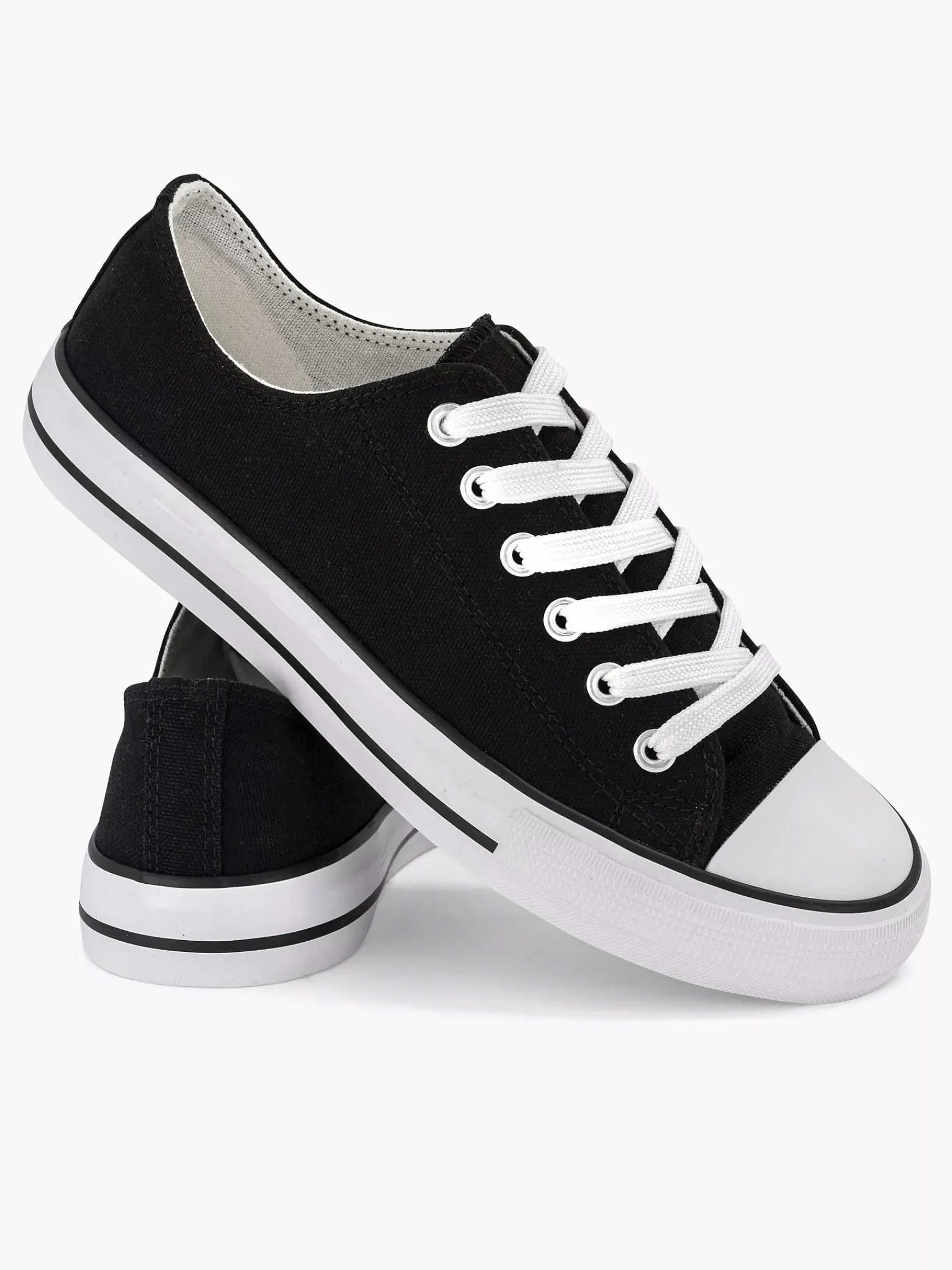 Graceland Sneakers-Zwarte Canvas Sneaker