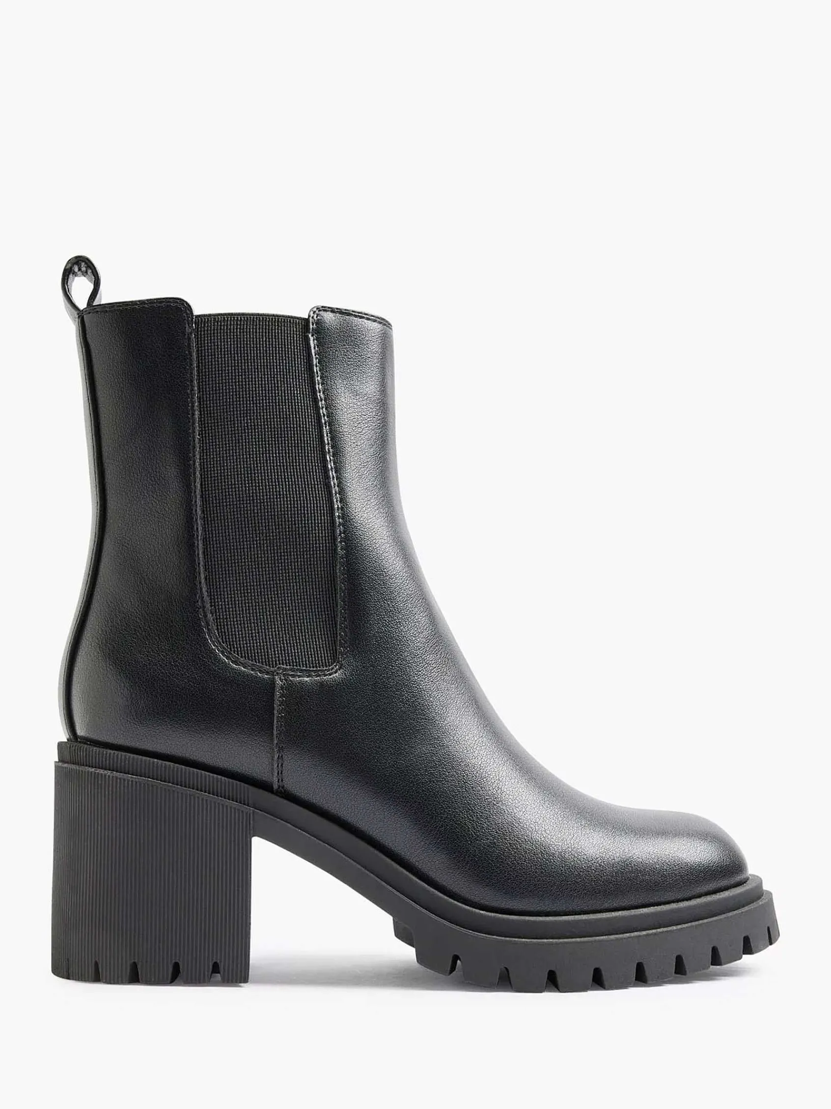 Graceland Enkellaarzen & Boots-Zwarte Chelsea Boot Hak