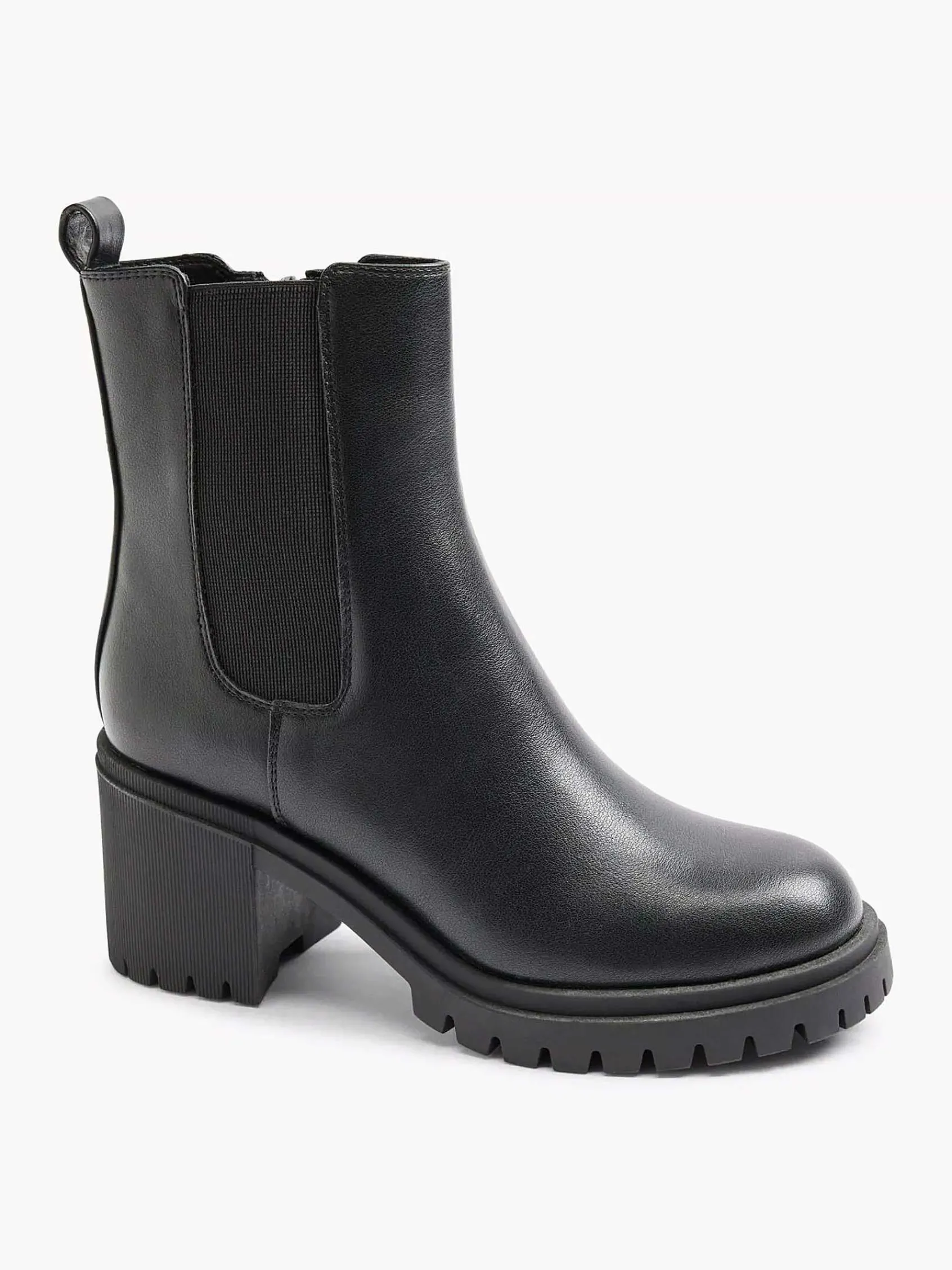 Graceland Enkellaarzen & Boots-Zwarte Chelsea Boot Hak