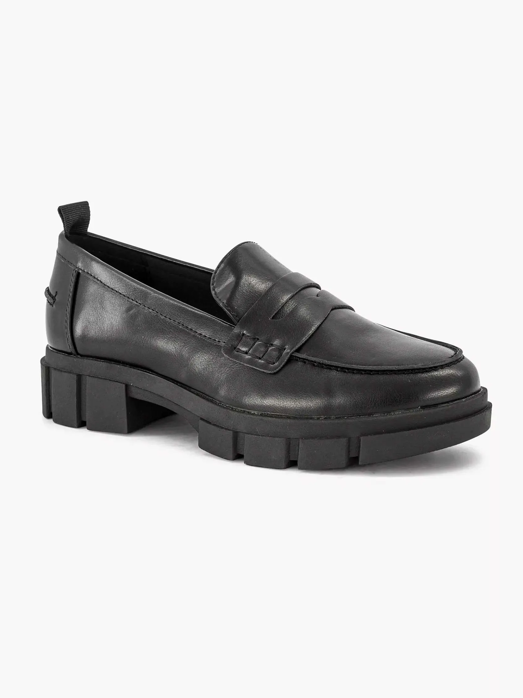 Graceland Instappers-Zwarte Chunky Loafer