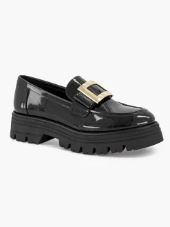 Oxmox Instappers-Zwarte Chunky Loafer Lak