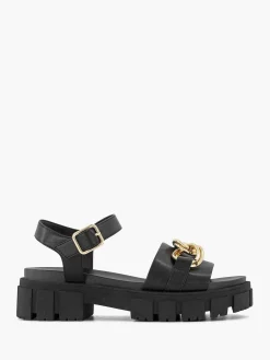 Oxmox Sandalen-Zwarte Chunky Sandaal Sierketting