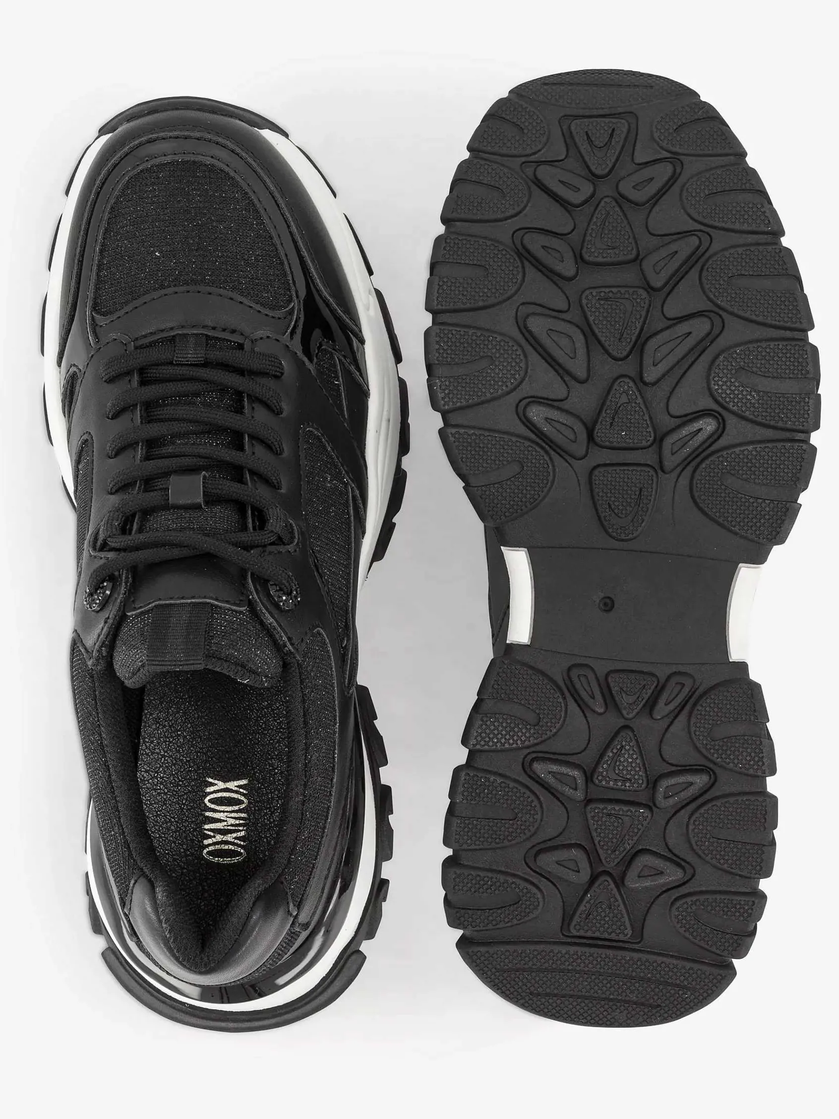 Oxmox Sneakers-Zwarte Chunky Sneaker