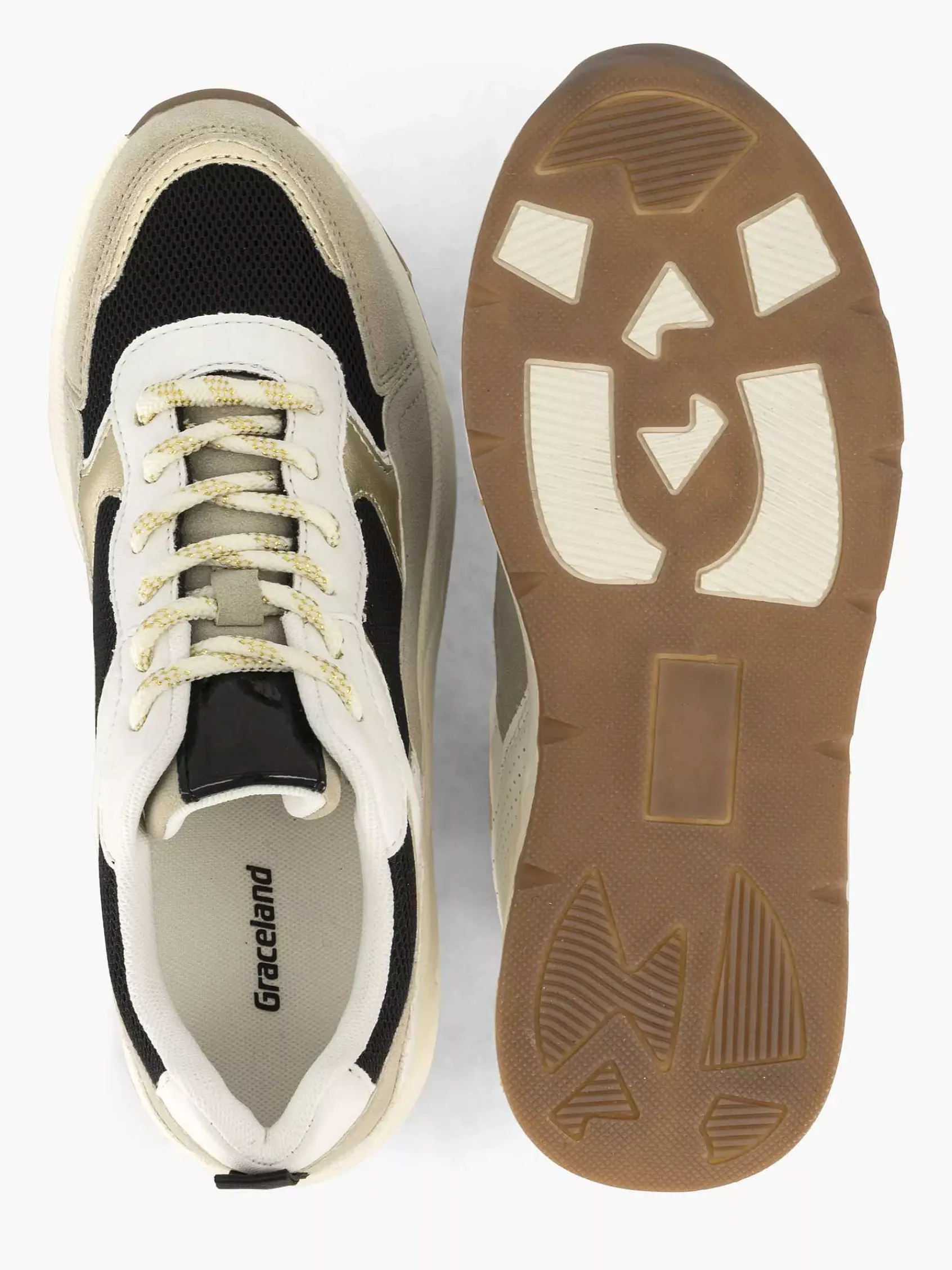 Graceland Sneakers-Zwarte Chunky Sneaker