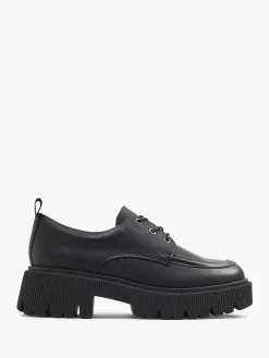 Oxmox Instappers-Zwarte Chunky Veterschoen