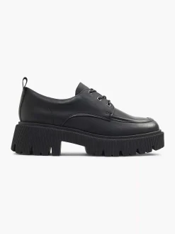 Oxmox Instappers-Zwarte Chunky Veterschoen