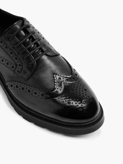 Graceland Instappers-Zwarte Chunky Veterschoen