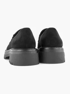 Oxmox Instappers-Zwarte Chuny Loafer Sierketting