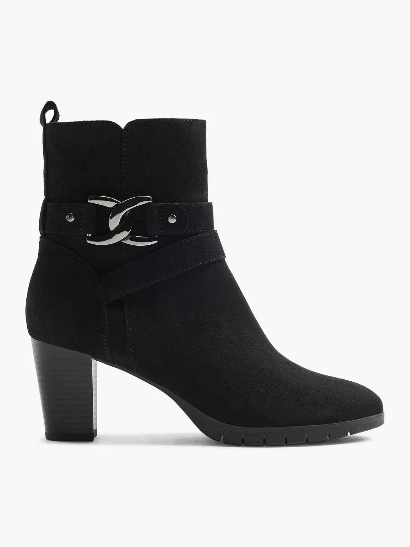 Graceland Enkellaarzen & Boots-Zwarte Enkellaars Sierketting