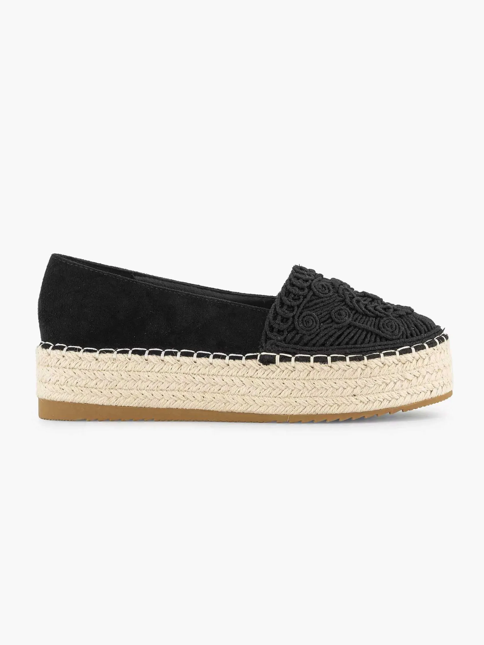 Graceland Instappers-Zwarte Espadrille