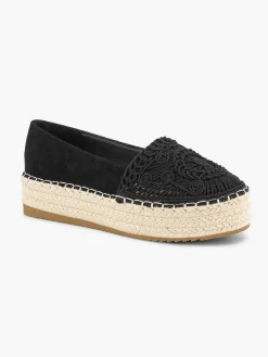 Graceland Instappers-Zwarte Espadrille