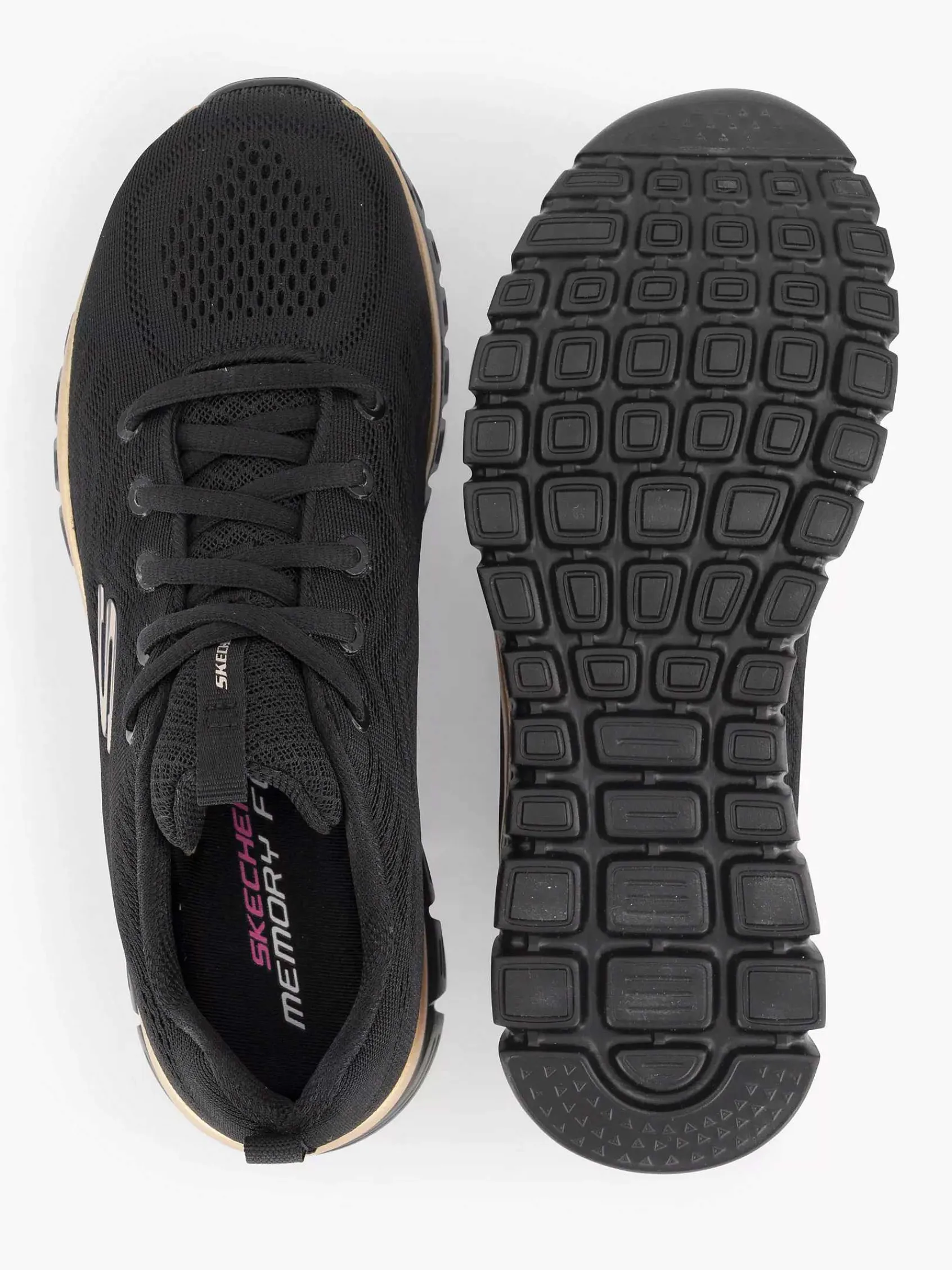 Skechers Sneakers-Zwarte Graceful - Get Connected
