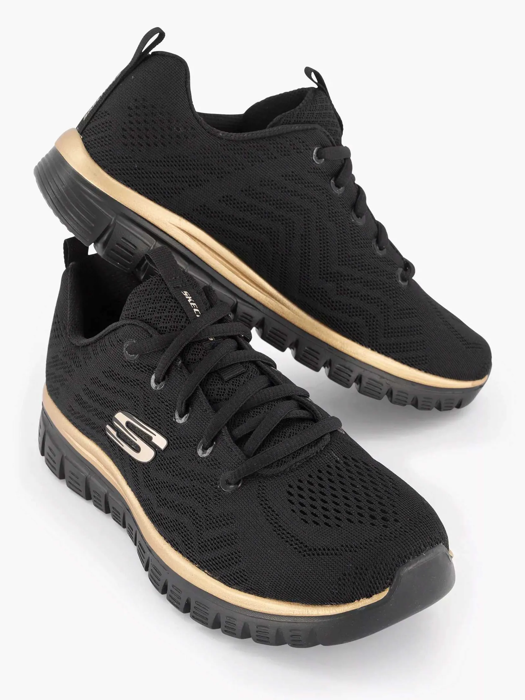 Skechers Sneakers-Zwarte Graceful - Get Connected