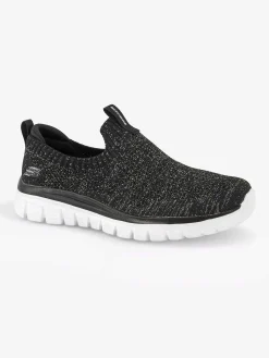 Skechers Instappers-Zwarte Graceful 2.0 - Style Vip