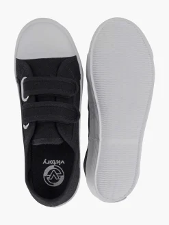 Vty Babyschoenen-Zwarte Gymschoen Klittenband