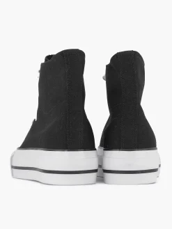 Graceland Sneakers-Zwarte Hoge Canvas Sneaker