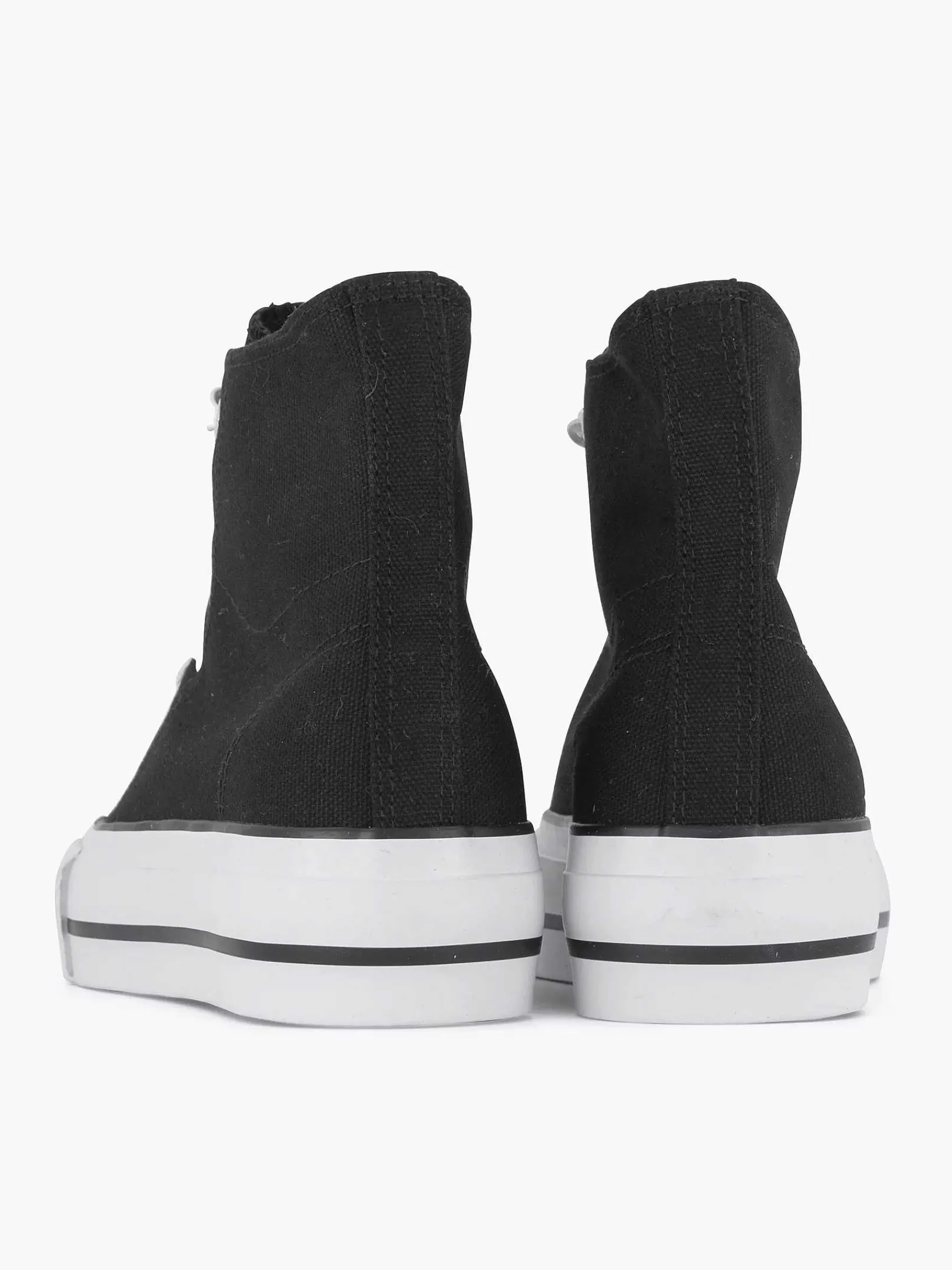 Graceland Sneakers-Zwarte Hoge Canvas Sneaker