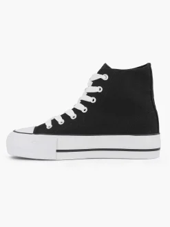 Graceland Sneakers-Zwarte Hoge Canvas Sneaker